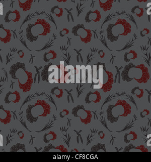 Gris-rouge motif transparent, vecteur, illustration Banque D'Images