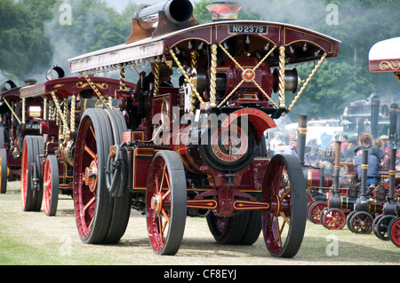 Les moteurs de traction vintage célébrer le pouvoir de l'ingénierie britannique à un rassemblement sur la vapeur de New York en juillet 04,2010 Banque D'Images