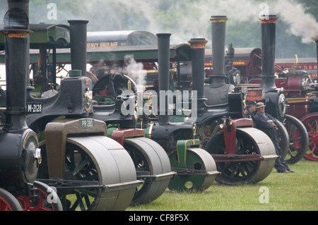 Les moteurs de traction vintage célébrer le pouvoir de l'ingénierie britannique à un rassemblement sur la vapeur de New York en juillet 04,2010 Banque D'Images