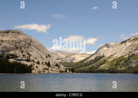 Tioga Lake dans les montagnes de la Sierra Nevada Banque D'Images