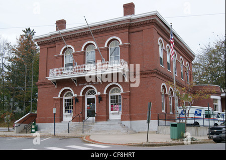 Bureau de poste style villa italienne 1857, Belfast, Maine. Banque D'Images