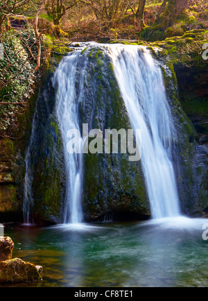 Cascade de Janet's Foss, Malham, North Yorkshire, Angleterre, Royaume-Uni, Europe de l'Ouest. Banque D'Images