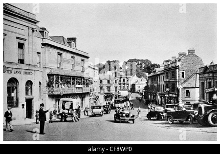 Place du marché de frome classic cars location street town shop boutiques Somerset commerce sud-ouest de l'angleterre Europe Royaume-uni tourisme Banque D'Images