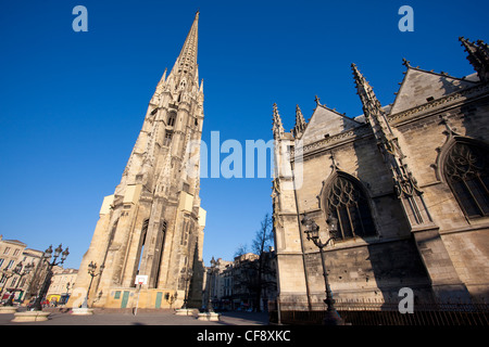 La Basilique de Saint Michel, Bordeaux, église gothique à Bordeaux, France. Banque D'Images