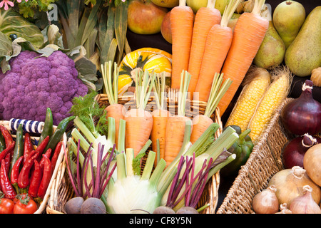 Les couleurs de l'image de fruits et légumes Banque D'Images