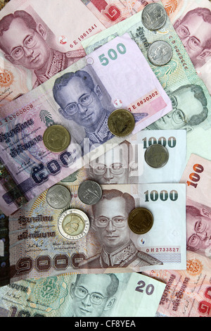 Argent - baht thaïlandais Banque D'Images