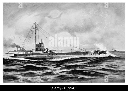 La flottille de sous-marins exploités dans la région de la mer Baltique pendant trois ans durant la Première Guerre mondiale Banque D'Images
