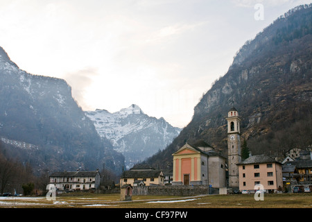 Sonogno, Canton du Tessin, Suisse Banque D'Images