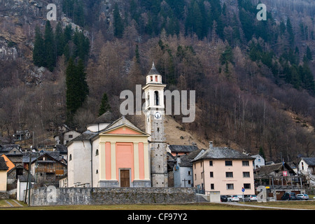 Sonogno, Canton du Tessin, Suisse Banque D'Images