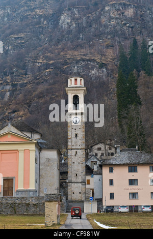 Sonogno, Canton du Tessin, Suisse Banque D'Images