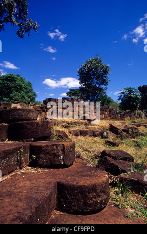 Étapes de la mission jésuite de Santa Ana ruines. Province de Misiones. L'Argentine. Banque D'Images