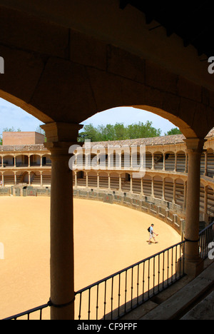 L'Espagne plus grandes arènes construites en 1785, Ronda, Province de Malaga, Andalousie, Espagne, Europe de l'Ouest. Banque D'Images