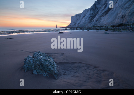 Marée basse à l'écart de la vache, Beachy Head près de Eastbourne, East Sussex Banque D'Images