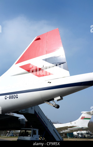 Dérive du Concorde G-BBDG à Brooklands Museum. Banque D'Images