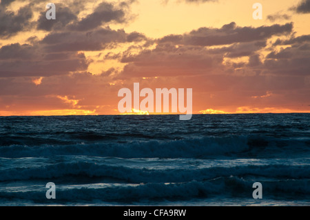 Coucher du soleil, Playa Hermosa Beach, Ensenada, Baja California, Mexique, mer, Banque D'Images