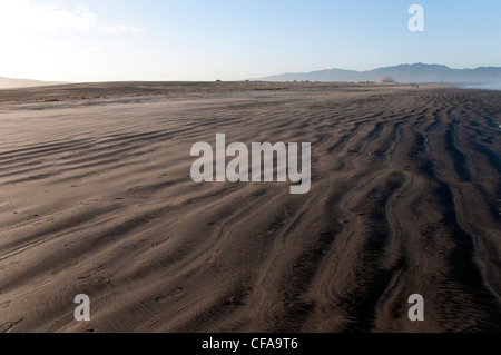 Playa Hermosa Beach, Ensenada, Baja California, Mexique, dunes, sable, de rides Banque D'Images