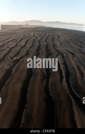 Playa Hermosa Beach, Ensenada, Baja California, Mexique, dunes, sable, de rides Banque D'Images