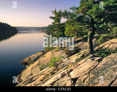 Le lac George, Killarney Provincial Park, Ontario, Canada. Banque D'Images