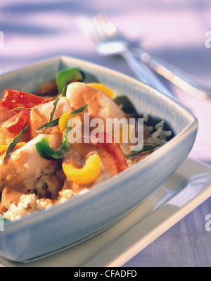 Curry de Poisson thai style Banque D'Images