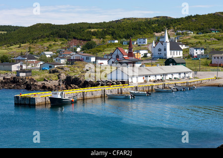 Les bateaux de pêche amarrés au quai dans Winterton, Terre-Neuve et Labrador, Canada. Banque D'Images