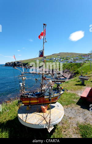 Affiche d'Art Populaire marin le long de la côte de Bay de Verde, Terre-Neuve et Labrador, Canada. Banque D'Images