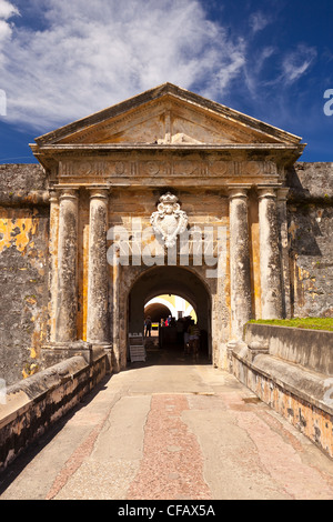 OLD SAN JUAN, Puerto Rico - Entrée de Castillo San Felipe del Morro, la forteresse historique. Banque D'Images