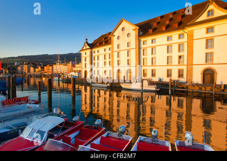 Rorschach, grain house, Suisse, canton de Saint-Gall, lac, Lac de Constance, port, port, réflexion, house, maison, ancien Banque D'Images