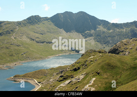 Vue depuis le mont Snowdon - Pays de Galles Banque D'Images