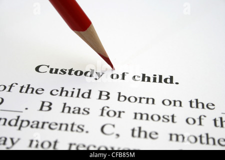 La garde de l'enfant Banque D'Images