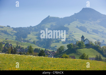 Canton, Vaud, Vaud, Suisse, Europe, Vounetse, Chateau d'Oex Banque D'Images