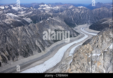 Un glacier dans la côte de la Colombie-Britannique Canada Mountaims Banque D'Images