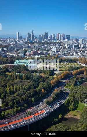 Le Japon, l'Asie, Tokyo, Shinjuku, ville, District, Shuto Expressway,, de l'État, Guest House, l'architecture, big, les bâtiments, la ville, l'express Banque D'Images