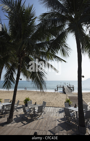 Plage, l'hôtel Evason Ana Mandara, Nha Trang, Khanh Ha, Vietnam Banque D'Images