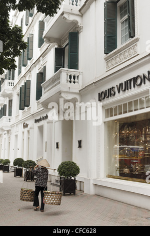 Rue commerçante, quartier français, Hanoi, Vietnam, Bac Bo Banque D'Images