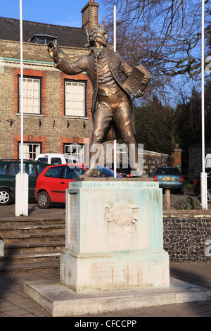 Statue de Thomas Paine à Thetford, Norfolk, Angleterre Banque D'Images