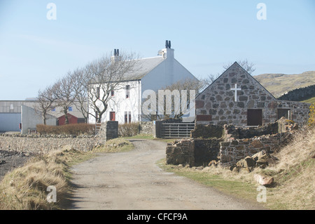 Chapelle St Columba's sur l'île de Canna dans les Hébrides intérieures, au large de la côte ouest de l'Ecosse. Banque D'Images