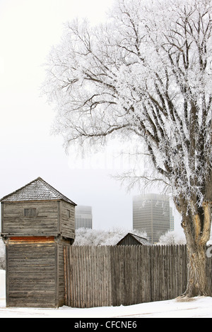 Le fort Gibraltar Frosty Festival Site jour d'hiver Banque D'Images