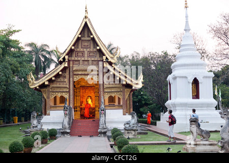 Temple Bouddhique Wat Phra Sing et Lai Khan chapelle, Chiang Mai, Thaïlande, Asie Banque D'Images