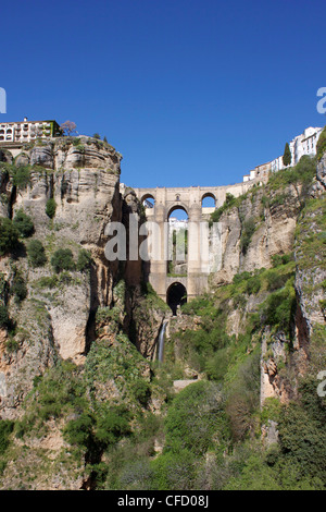 Gorges du Tage et nouveau pont, Ronda, Province de Malaga, Andalousie, Espagne, Europe Banque D'Images