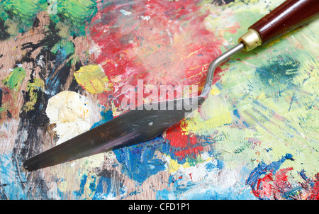 Peinture avec couteau à palette Banque D'Images