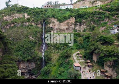 Cascade de Santuario de las Lajas, Ipiales, Colombie, Amérique du Sud Banque D'Images