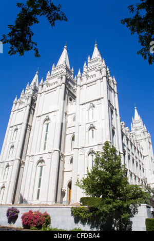 Mormon temple de Temple Square, Salt Lake City, Utah, États-Unis d'Amérique, Banque D'Images