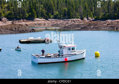 Vue du quai du ferry, Blacks Harbour, dans la baie de Fundy, Nouveau-Brunswick, Canada Banque D'Images