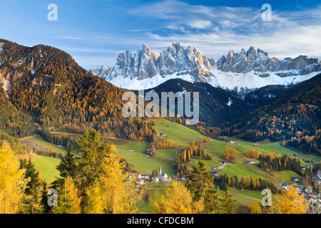 Montagnes du Geisler Gruppe/Geislerspitzen, Dolomites, Trentino-Alto Adige, Italie, Europe Banque D'Images