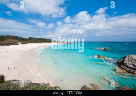 Plage de Horseshoe Bay, Bermudes, l'Amérique centrale Banque D'Images