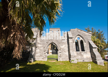 L'église inachevée à St George's, les Bermudes, l'Amérique centrale Banque D'Images