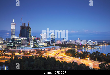 Vue sur la ville, Perth, Australie occidentale, Australie, Pacifique Banque D'Images