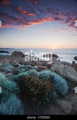 Les roches du canal au coucher du soleil, Leeuwin Naturaliste National Park, Yallingup, Margaret River, Australie-Occidentale, Australie, Pacifique Banque D'Images