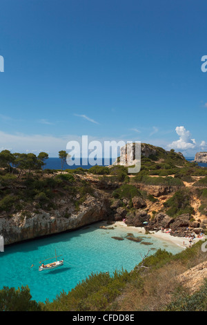 Calo d'es Moro, à proximité de Cala S'ammoniaque, près de Santanyi, Majorque, Iles Baléares, Espagne, Europe Banque D'Images