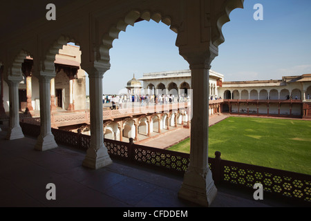 Diwam-i-Khas (salle des audiences privées) dans la région de Fort d'Agra, UNESCO World Heritage Site, Agra, Uttar Pradesh, Inde, Asie Banque D'Images